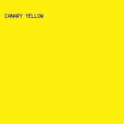 FFEF0A - Canary Yellow color image preview