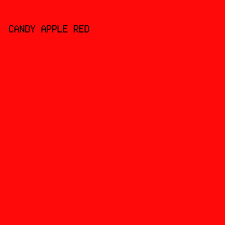 FF0A0A - Candy Apple Red color image preview