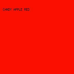 fb0f00 - Candy Apple Red color image preview