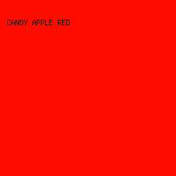 fe0c00 - Candy Apple Red color image preview