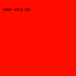 ff0b00 - Candy Apple Red color image preview