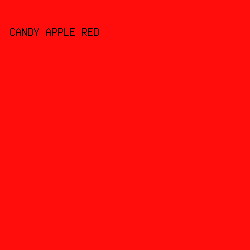 ff0d0d - Candy Apple Red color image preview