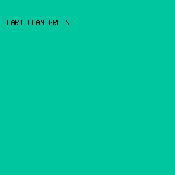 00C6A0 - Caribbean Green color image preview