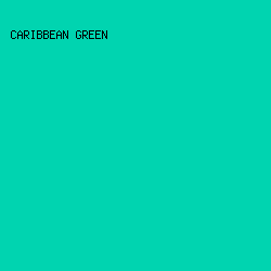 00D4B0 - Caribbean Green color image preview