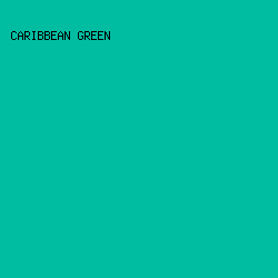 00bda2 - Caribbean Green color image preview