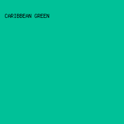 00c198 - Caribbean Green color image preview