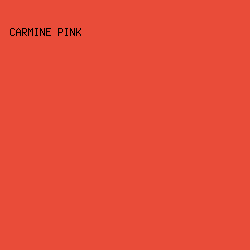 E94C39 - Carmine Pink color image preview