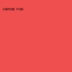 F04F4F - Carmine Pink color image preview