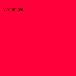 FF003A - Carmine Red color image preview