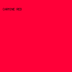 ff0038 - Carmine Red color image preview