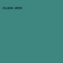 3e8781 - Celadon Green color image preview