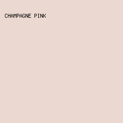 EBD9D1 - Champagne Pink color image preview