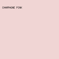 F0D5D4 - Champagne Pink color image preview