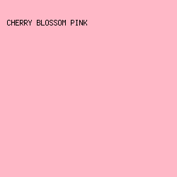 FFB8C7 - Cherry Blossom Pink color image preview