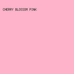 ffb3cb - Cherry Blossom Pink color image preview