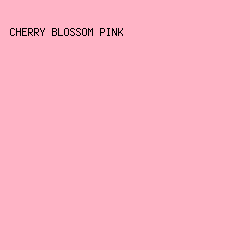 ffb4c6 - Cherry Blossom Pink color image preview