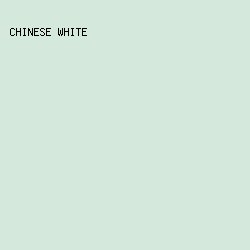 D5E8DC - Chinese White color image preview