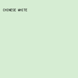 D6EDD3 - Chinese White color image preview