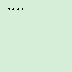D6EED8 - Chinese White color image preview
