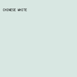D8E7E2 - Chinese White color image preview