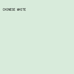 D8EBDB - Chinese White color image preview