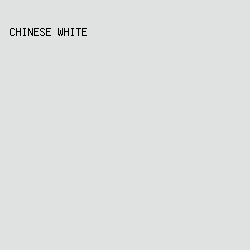E0E2E2 - Chinese White color image preview