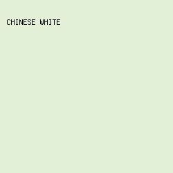 E2F0D7 - Chinese White color image preview