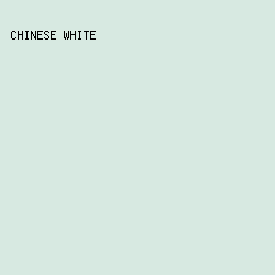d7e9e1 - Chinese White color image preview