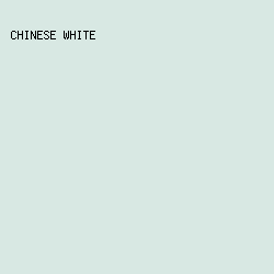d8e8e3 - Chinese White color image preview