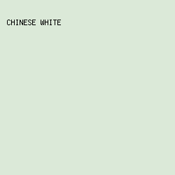 dbe9d8 - Chinese White color image preview