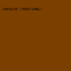 7b3f00 - Chocolate (Traditional) color image preview