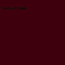 3F000E - Chocolate Brown color image preview