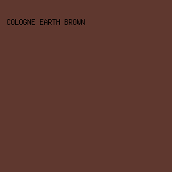 5F382F - Cologne Earth Brown color image preview