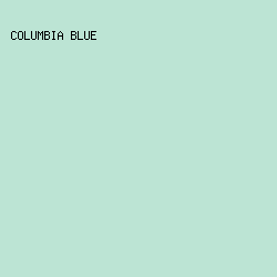 BCE4D4 - Columbia Blue color image preview