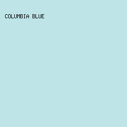 BEE4E8 - Columbia Blue color image preview