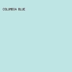 C0E4E4 - Columbia Blue color image preview