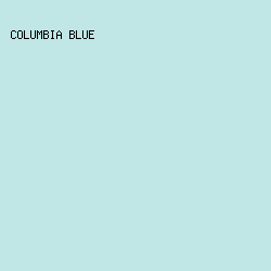 C0E6E5 - Columbia Blue color image preview