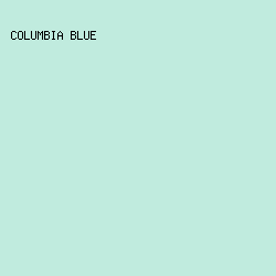C0EBDE - Columbia Blue color image preview