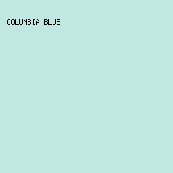 C1E7E3 - Columbia Blue color image preview