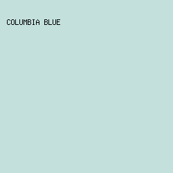 C3E0DD - Columbia Blue color image preview
