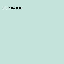 C3E3DC - Columbia Blue color image preview