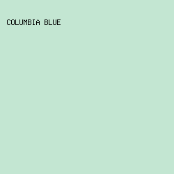 C3E6D2 - Columbia Blue color image preview