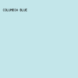 C3E6EA - Columbia Blue color image preview