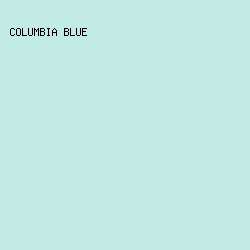 C3EBE5 - Columbia Blue color image preview