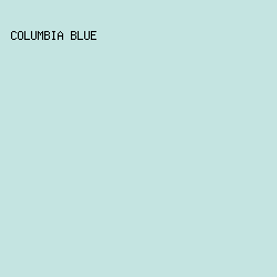 C4E4E1 - Columbia Blue color image preview