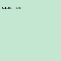 C4E7D2 - Columbia Blue color image preview