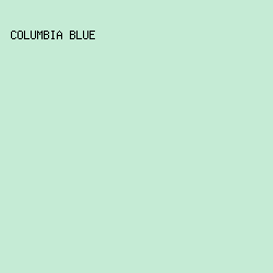 C5EBD5 - Columbia Blue color image preview