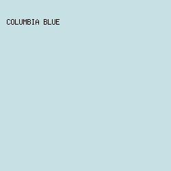 C6E0E4 - Columbia Blue color image preview
