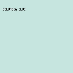 C7E5DF - Columbia Blue color image preview