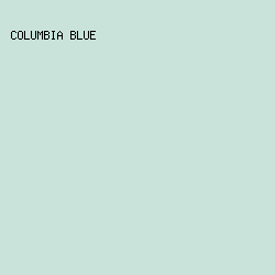 C9E3DA - Columbia Blue color image preview